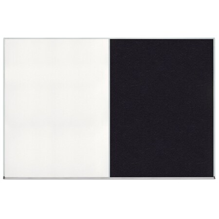 United Visual Products Enclosed Corkboard, 1 Door, 24"x36", 4" Fra UV3408-WHITE-DRKSPR